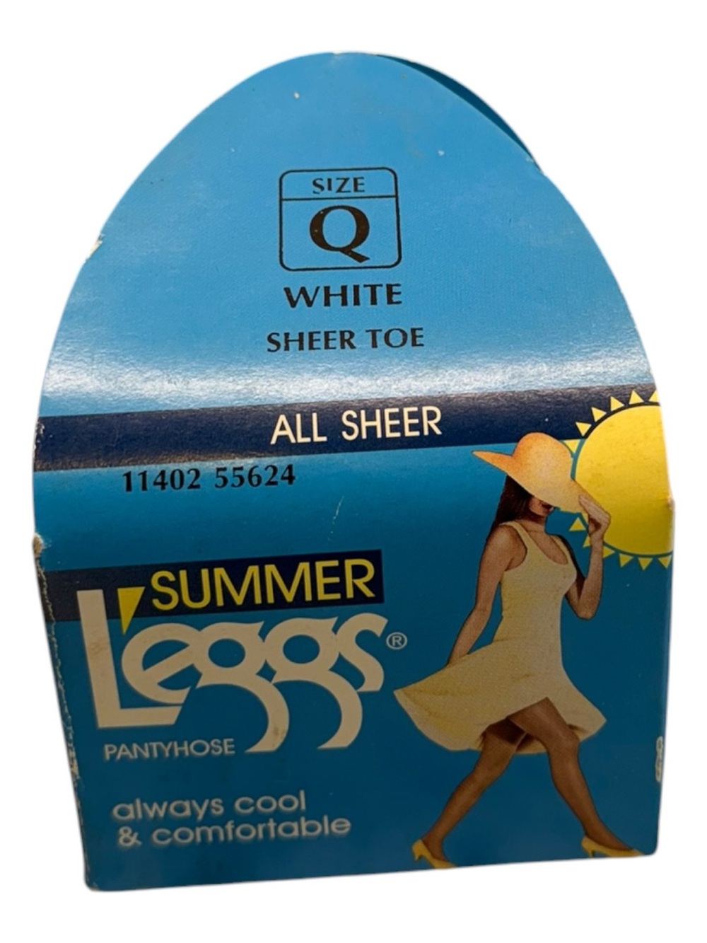 1995 Summer L’eggs All Sheer To Waist pantyhose White Size Q 11402